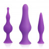 SPIRIT TRAINING ANAL PLUGS SILICONE LILA 3PCS