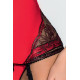 PASSION BRIDA CORSET ROJO NEGRO S M