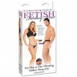 FETISH ARNES HUECO VIBRADOR PARA EL Y ELLA LILA 14CM