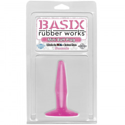 BASIX MINI PLUG ANAL DE GELATINA ROSA 9CM
