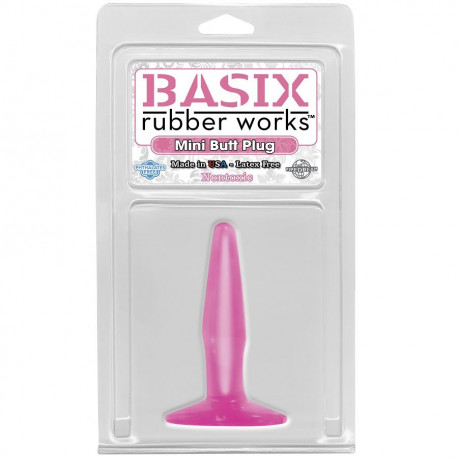 BASIX MINI PLUG ANAL DE GELATINA ROSA 9CM