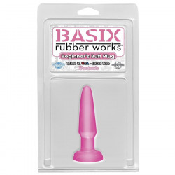 BASIX MINI PLUG ANAL DE GELATINA 9 CM ROSA