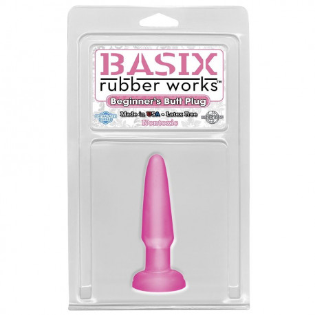 BASIX MINI PLUG ANAL DE GELATINA 9 CM ROSA