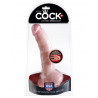 KING COCK DUAL DENSITY 9" DILDO NATURAL CON TESTICULOS