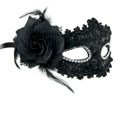 MASCARA VENECIANA BELLA FIGURA NEGRO