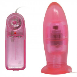 PLUG ANAL CON VIBRACION ROSA 116 X 4 CM