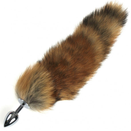 SECRETPLAY COLA ZORRO Y PLUG METAL ANAL 6CM