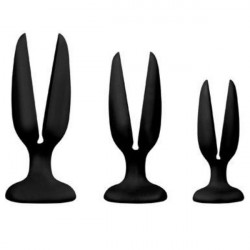 NMC SET 3 OPEN PLUGS ANAL NEGRO