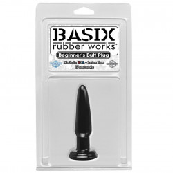 BASIX MINI PLUG ANAL DE GELATINA 9 CM NEGRO