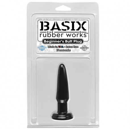 BASIX MINI PLUG ANAL DE GELATINA 9 CM NEGRO