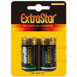 EXTRASTAR PILAS LARGA DURACION 15 V R14 C