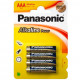 PANASONIC BRONZE PILA ALCALINA AAA LR03 BLISTER4