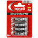 MAXELL PILA MANGANESE ZINC AA LR6 4 UDS