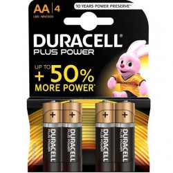 DURACELL PLUS POWER PILA ALCALINA AA LR6 BLISTER4