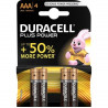 DURACELL PLUS POWER PILA ALCALINA AAA LR03 BLISTER*4