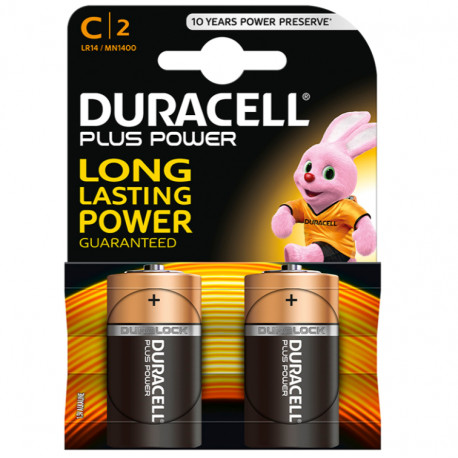 DURACELL PLUS POWER PILA ALCALINA C LR14 BLISTER2
