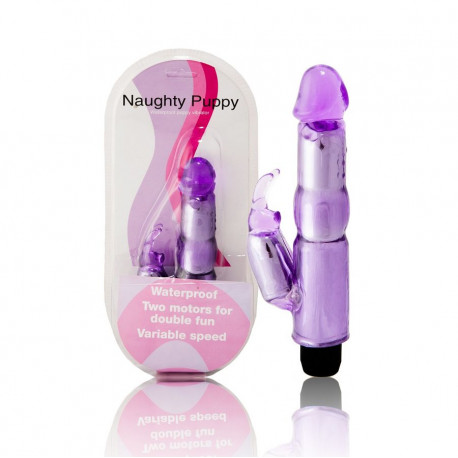 VIBRADOR C ESTIMULADOR LILA REGULABLE
