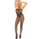 LEG AVENUE LACE BODYSTOCKING WITH CUT OUT TU