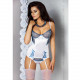 PASSION ELENI CORSET BLANCO AZUL L XL